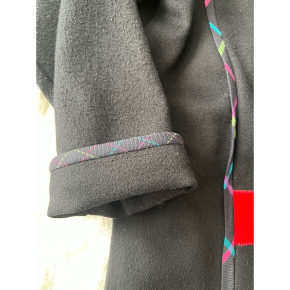 80s 90s Lynn Murray Wool Geometric Colorful Collared Button Front Coat Size S - Picture 9 of 12